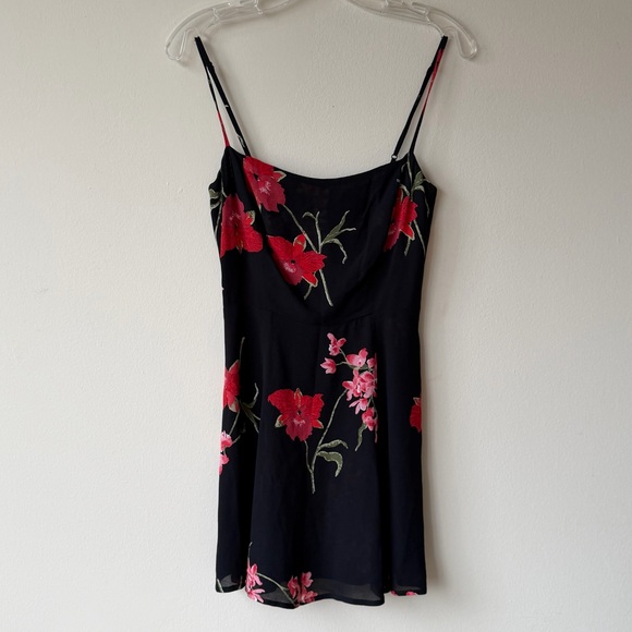 REFORMATION mini floral dress black - Picture 3 of 9